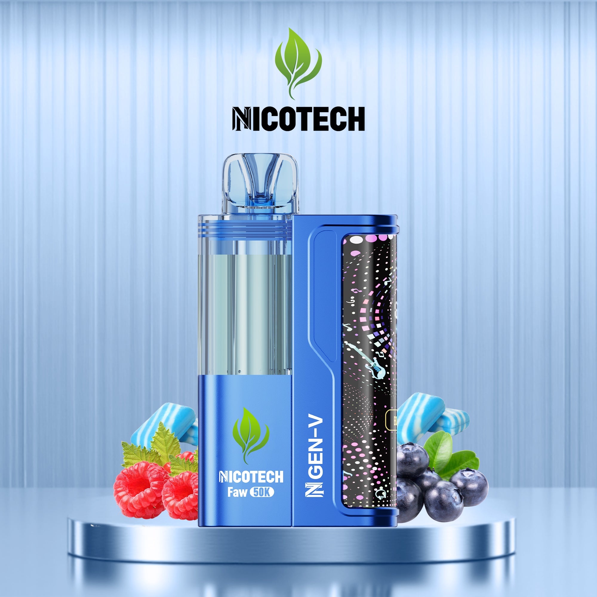Nicotech Faw 50K Puff Kit Blue Rancher 5% Nicotine