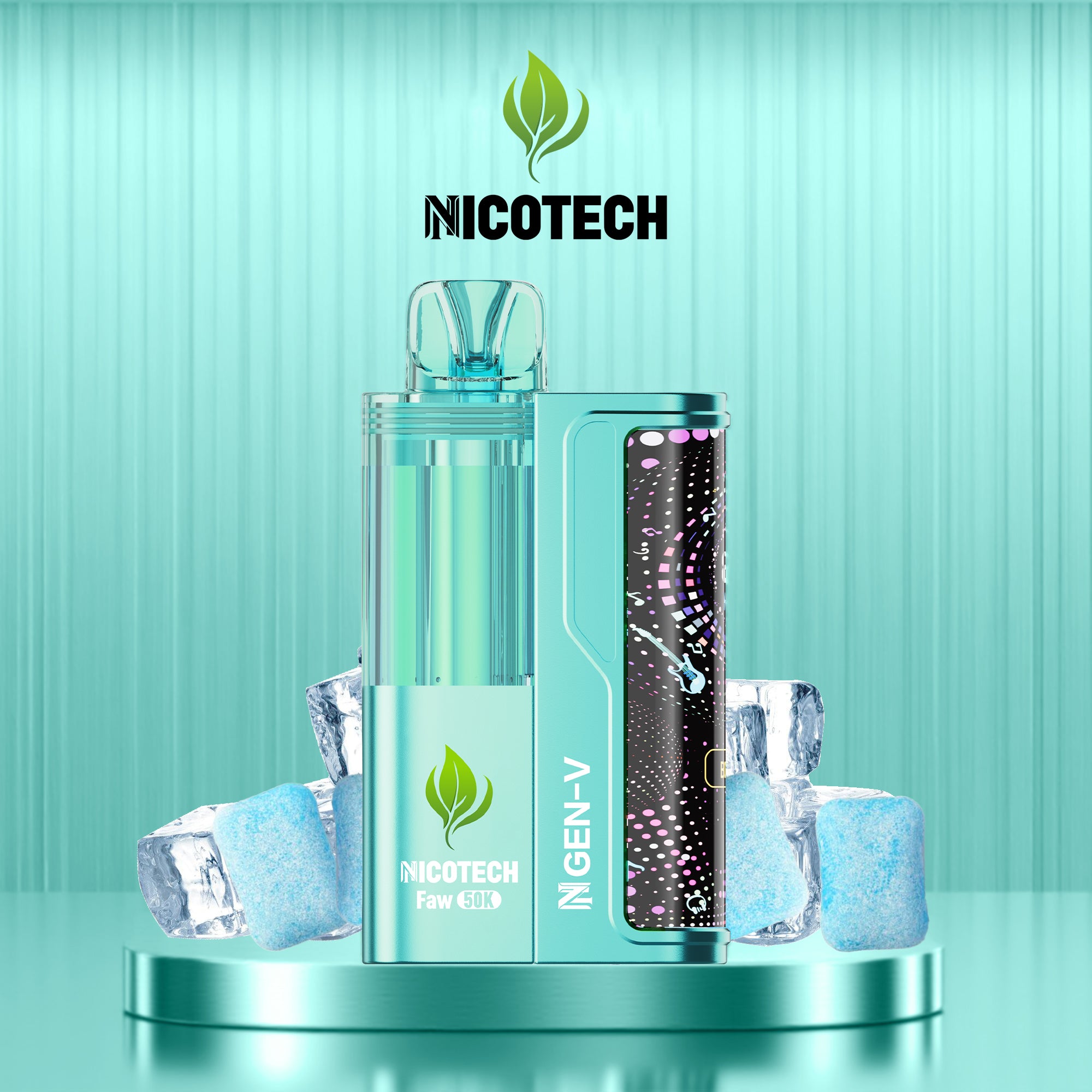 Nicotech Faw 50K Puff Kit Polar Ice 5% Nicotine