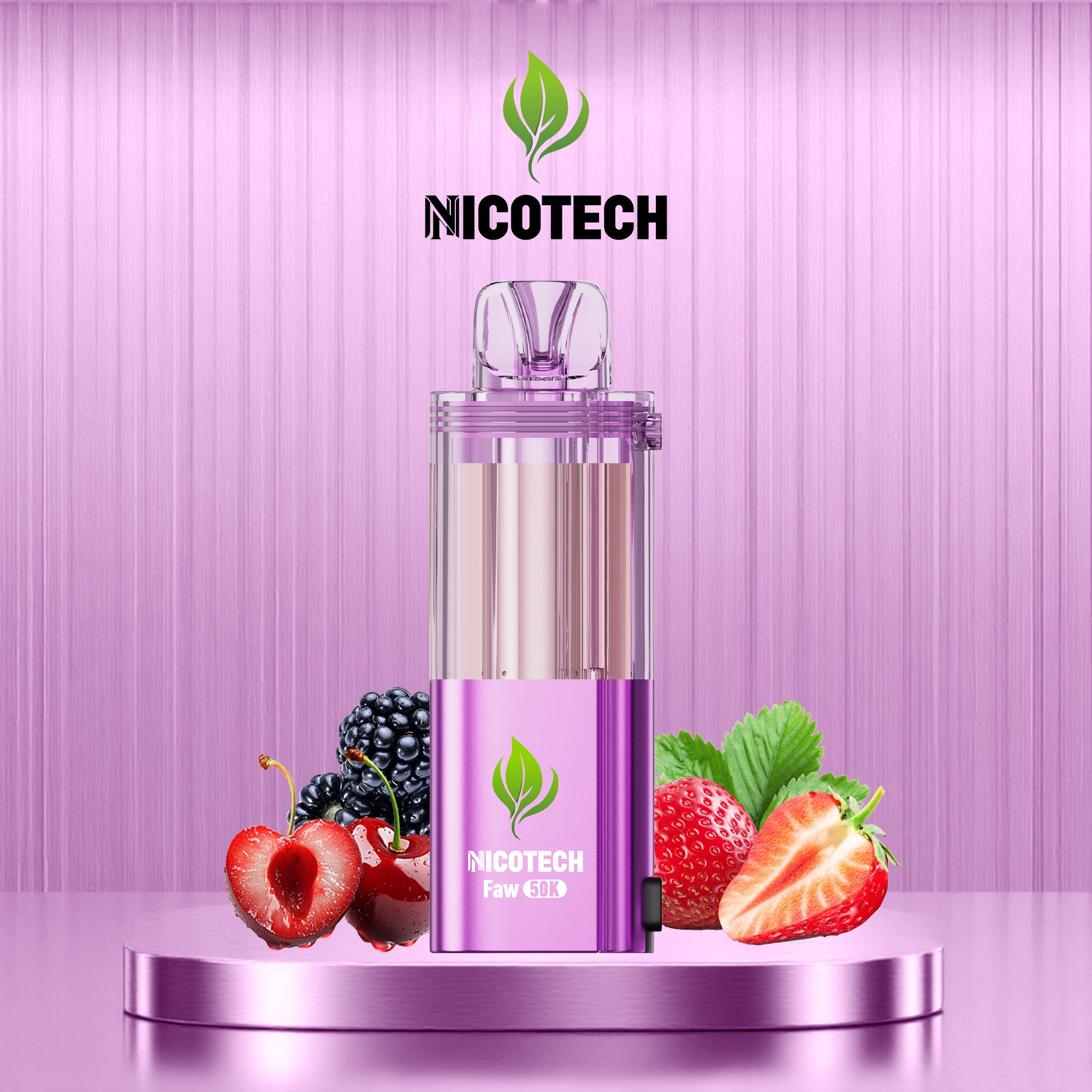 Nicotech Faw 50K Puff Pod Only Omg Blow Pop 5% Nicotine