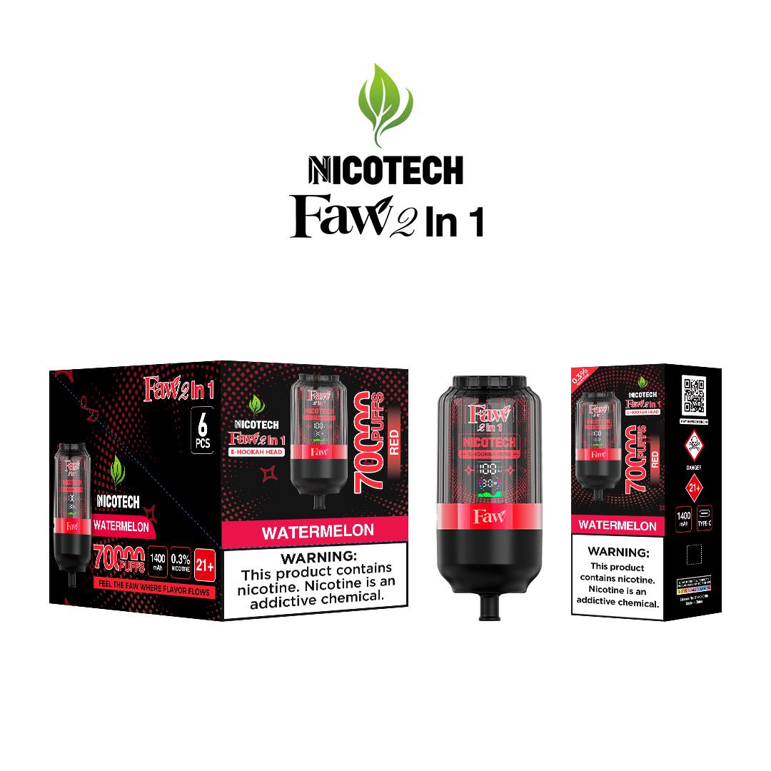 Faw E-hookah head 2 in 1 Watermelon 70000 puffs
