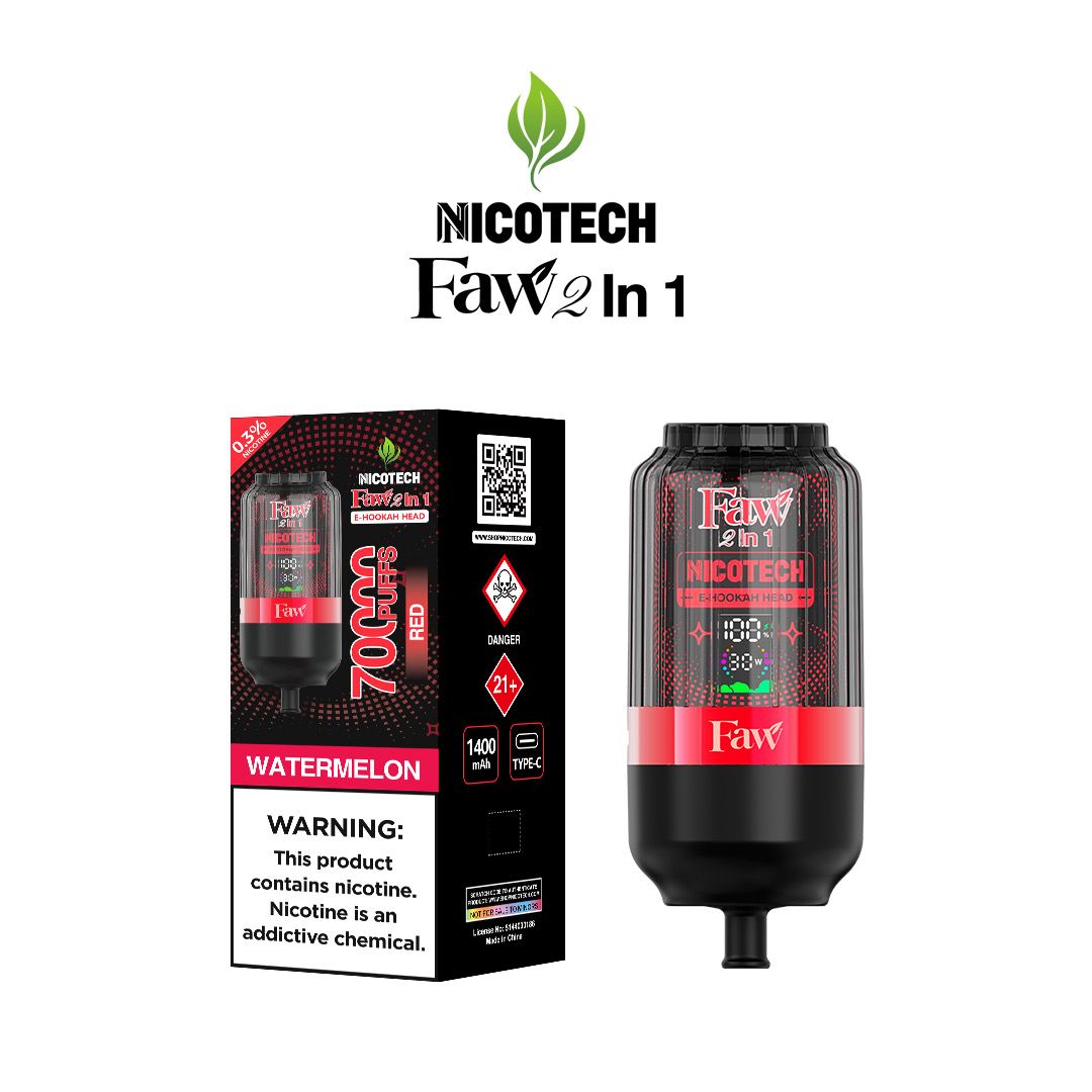 Faw E-hookah head 2 in 1 Watermelon 70000 puffs
